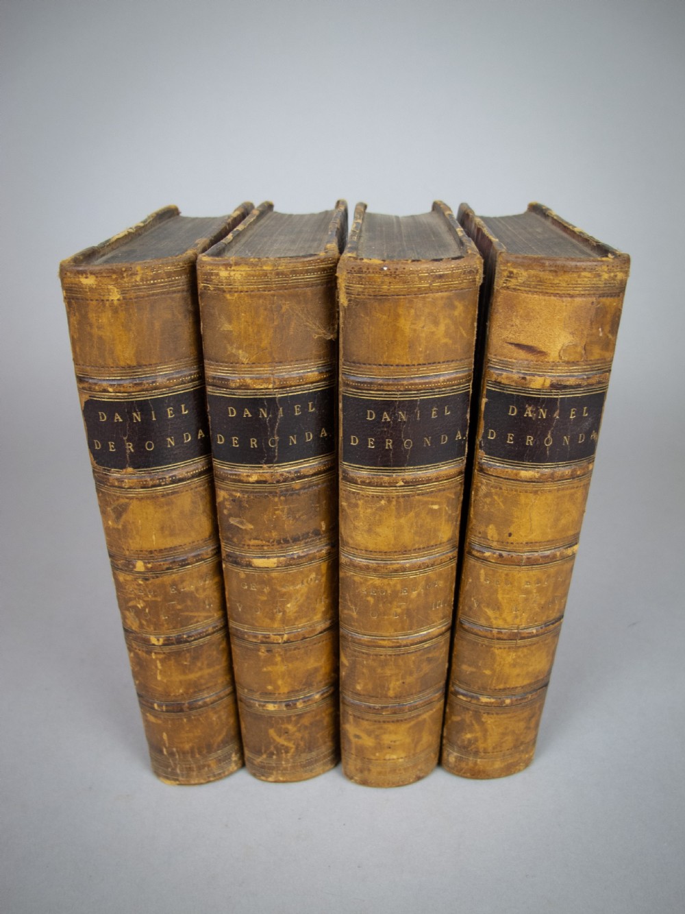 1876 Daniel Deronda by George Eliot. First Edition. Leather Binding. View III