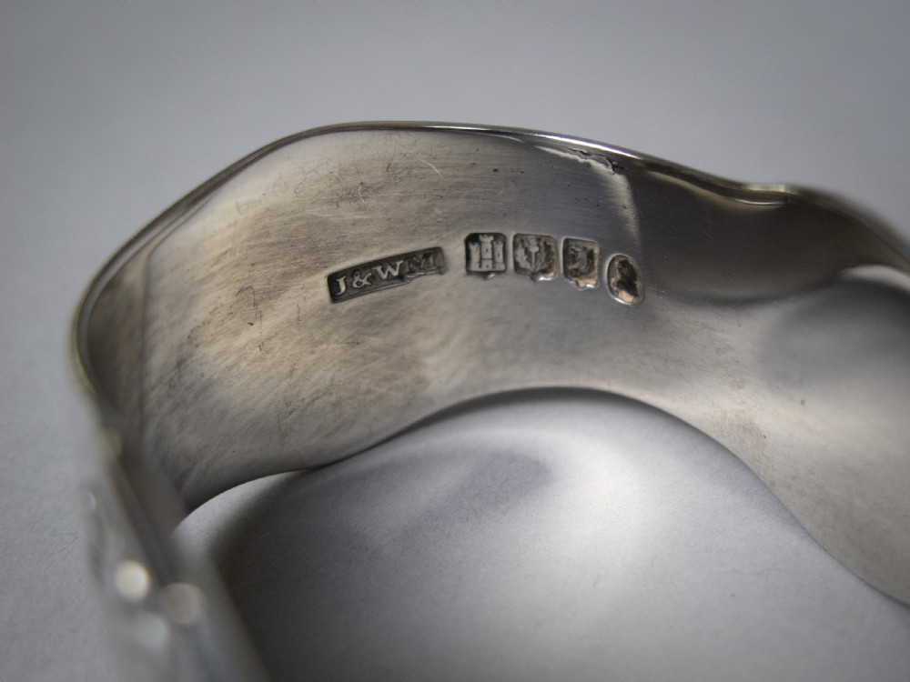 Large Sterling Silver Sugar Tongs. James & William Marshall, Edinburgh, 1840. View V