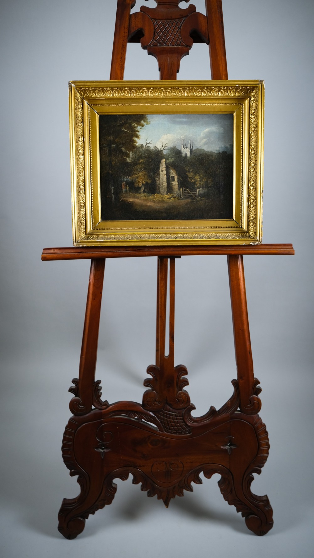 Early 19th Century Oil of Weston Church, Bath, In The Manner Of Thomas Gainsborough, by Norwich School Artist. View VI