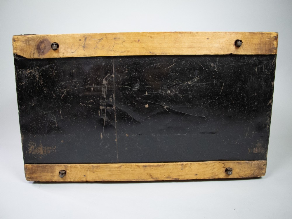 19th Century Domed Pine Iron Bound Trunk by Eagle Lock Co, USA. View XI