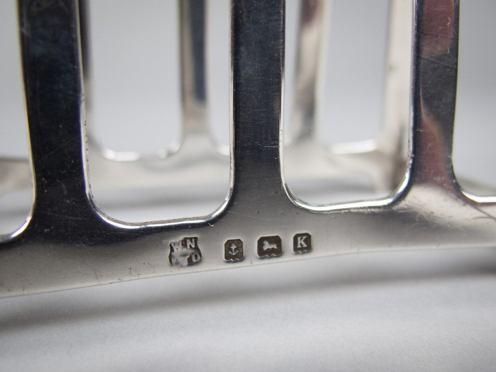 Sterling Silver Toast Rack by William Neale & Sons Ltd, Birmingham, 1934 View V