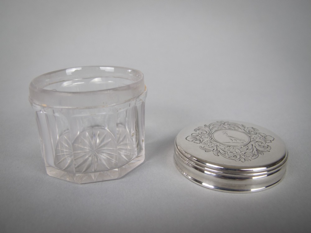 Sterling Silver Vanity Pot by Thomas Johnson, London, 1855. View V