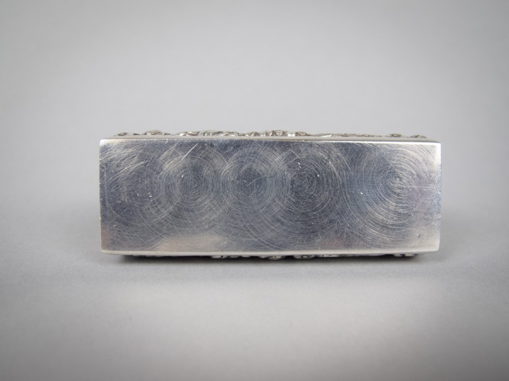 Mid 20th Century Continental Silver Plated Pill Box With Harvest Repousse View VII