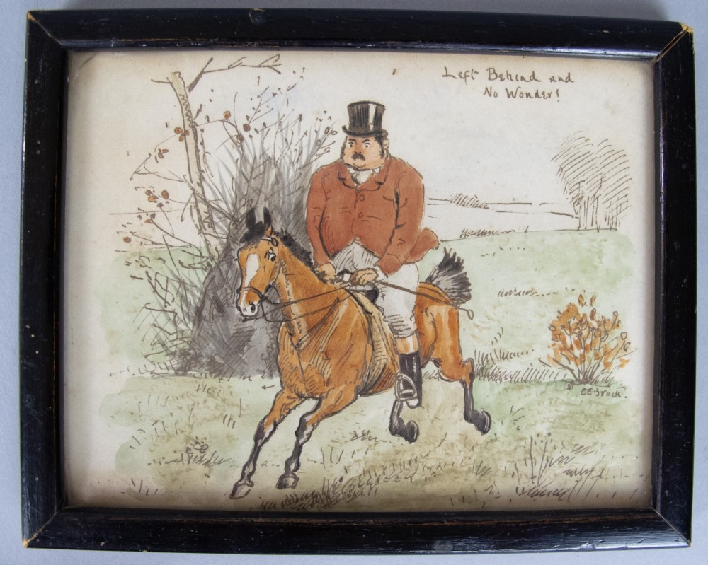 Charles Edmund Brock (1870-1938), 3 x Original Ink & Watercolour Hunting Illustrations View IV