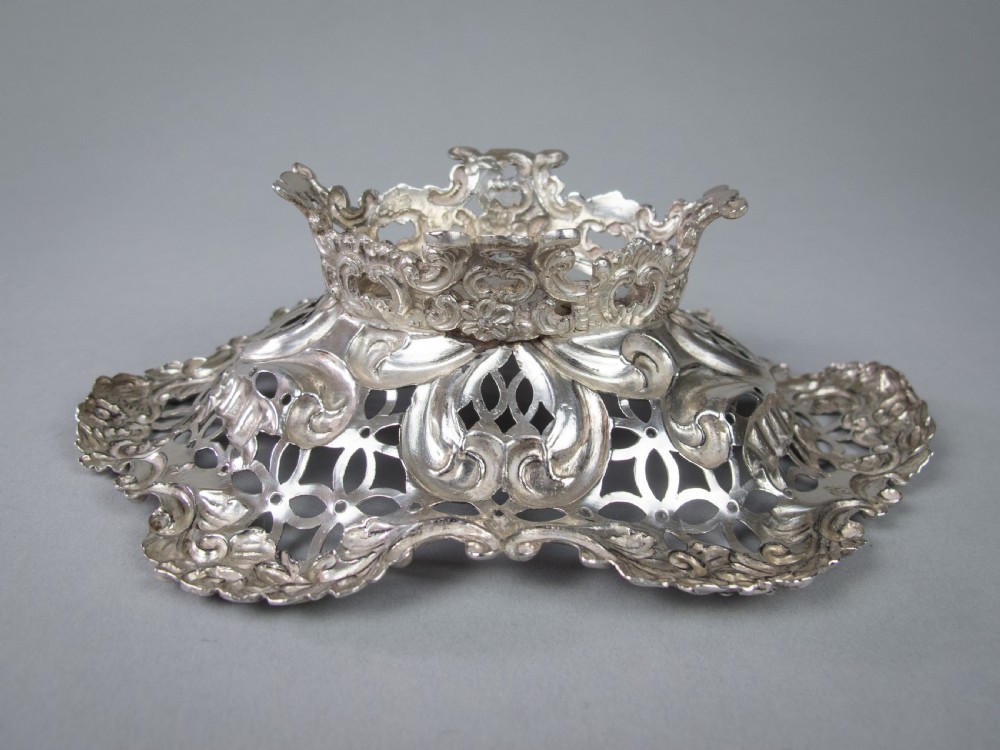 Sterling Silver Bon Bon Dish by Charles Boyton & Sons, London, 1893. View X
