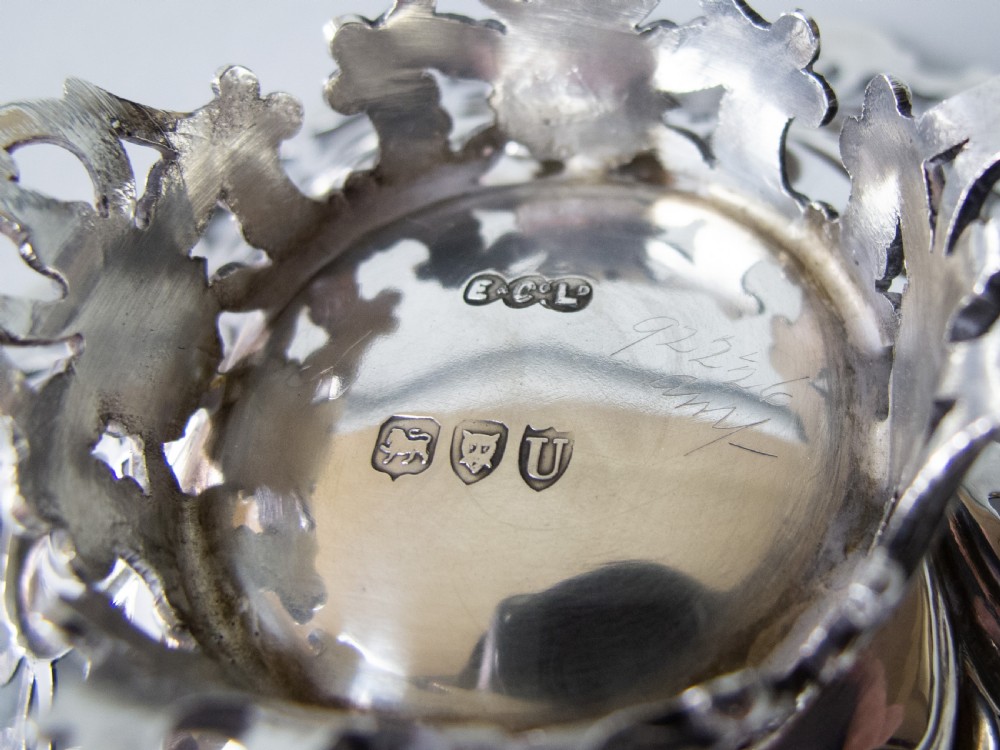 Sterling Silver Bon Bon Dish by Elkington & Co, London, 1895. View VIII