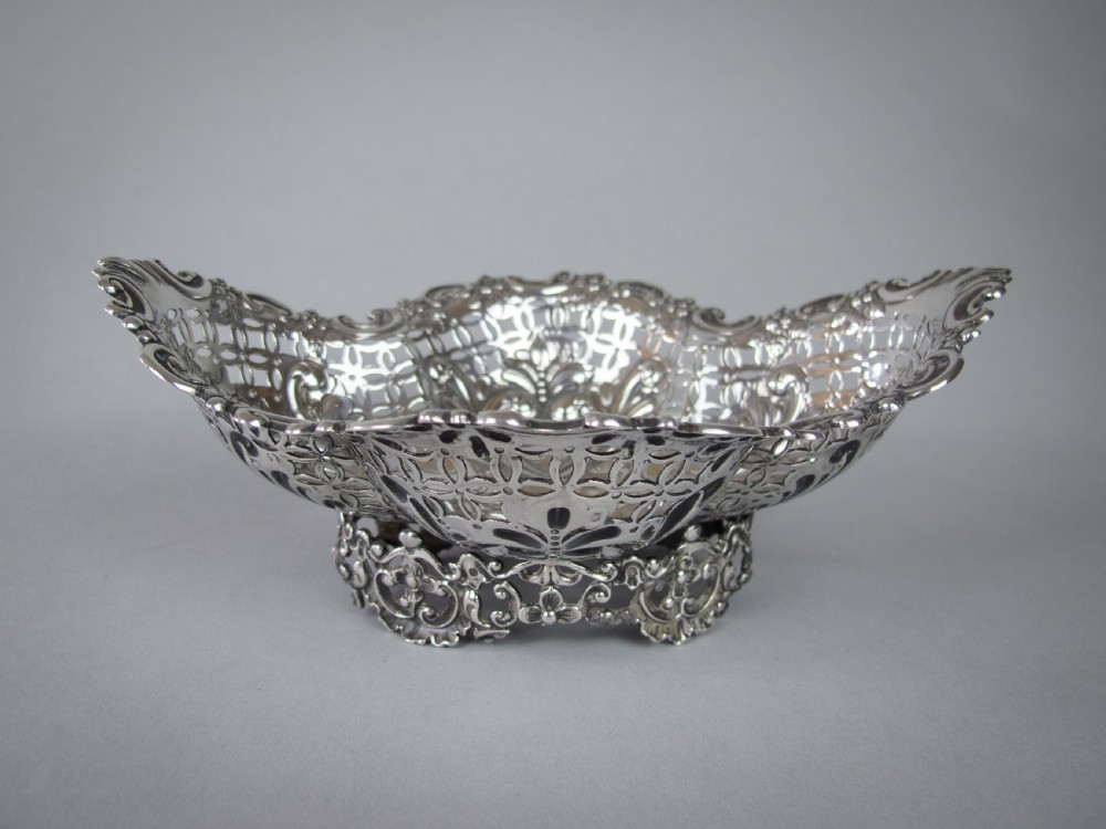 Sterling Silver Bon Bon Basket by James Dixon & Sons, Sheffield, 1893. View II