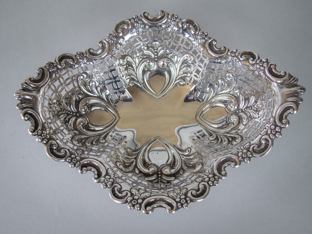 Sterling Silver Bon Bon Basket by James Dixon & Sons, Sheffield, 1893. View VIII