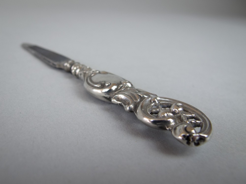 Sterling Silver Nail File by Henry Matthews, Birmingham, 1899. View IV