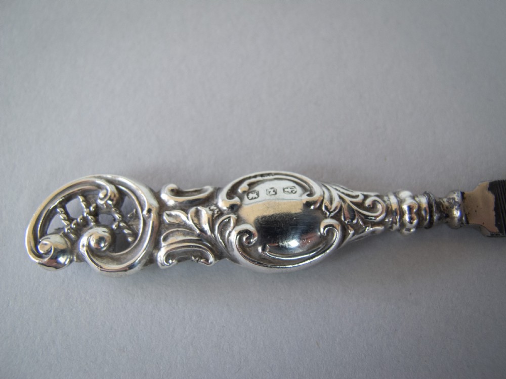 Sterling Silver Nail File by Henry Matthews, Birmingham, 1899. View V
