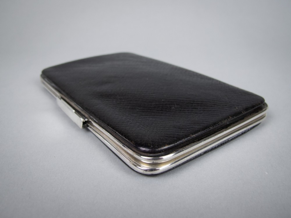Victorian Sterling Silver & Leather Wallet by George Henry James & A. Webster & Co Piccadilly, London, 1890. View VI