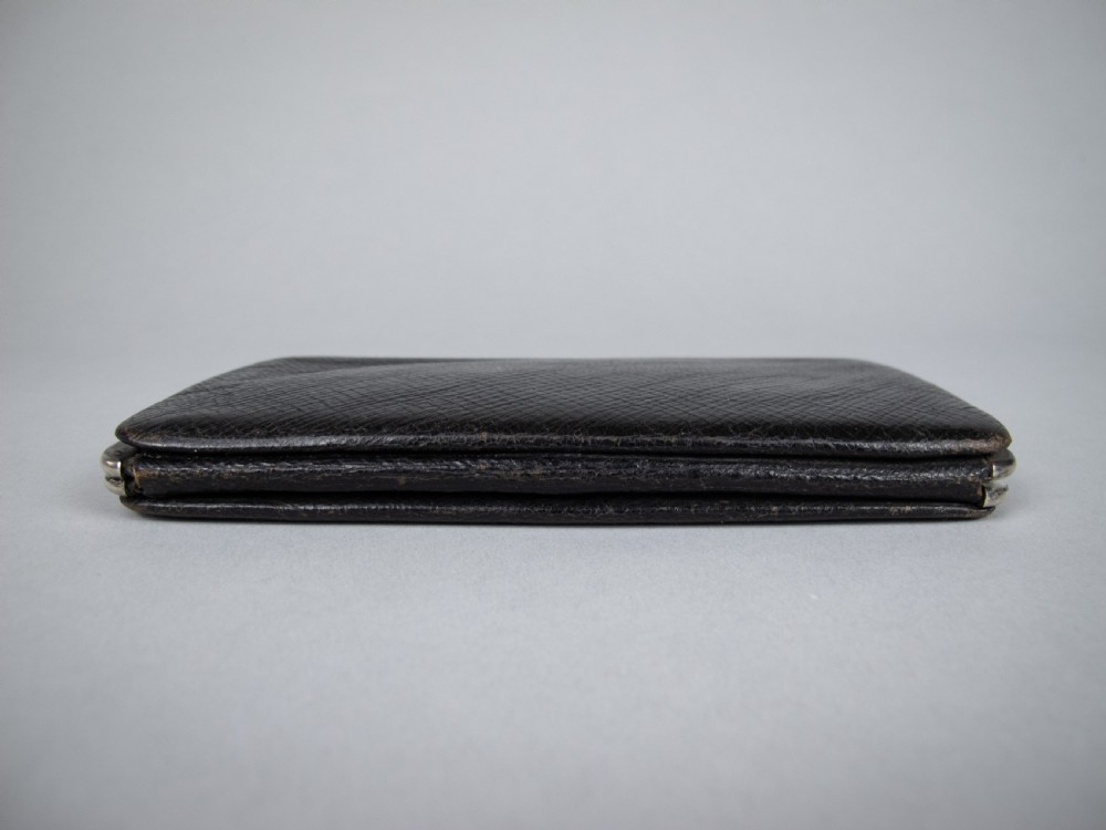 Victorian Sterling Silver & Leather Wallet by George Henry James & A. Webster & Co Piccadilly, London, 1890. View VII