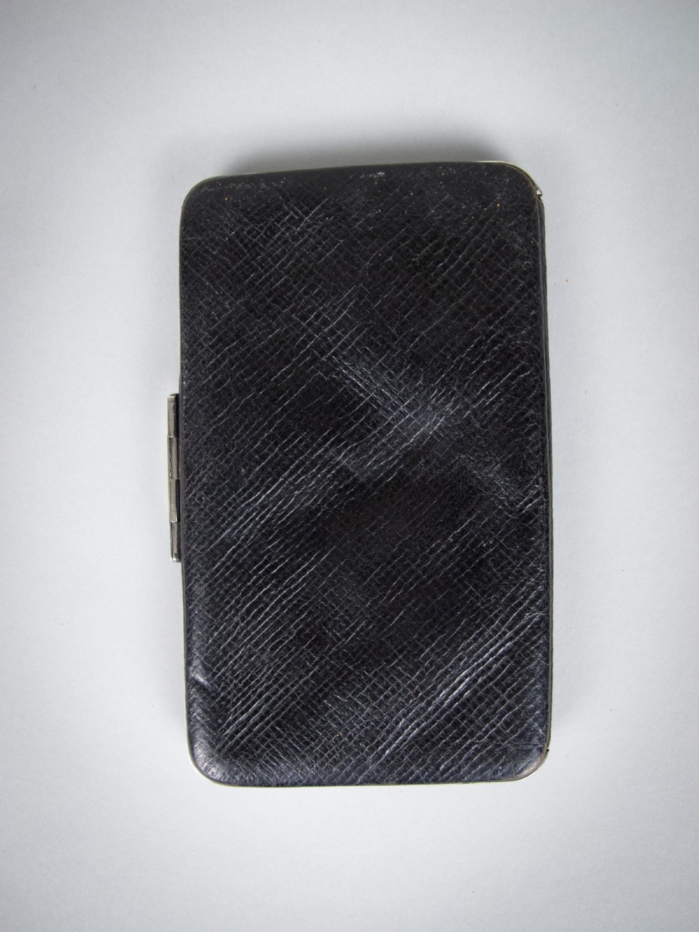 Victorian Sterling Silver & Leather Wallet by George Henry James & A. Webster & Co Piccadilly, London, 1890. View X