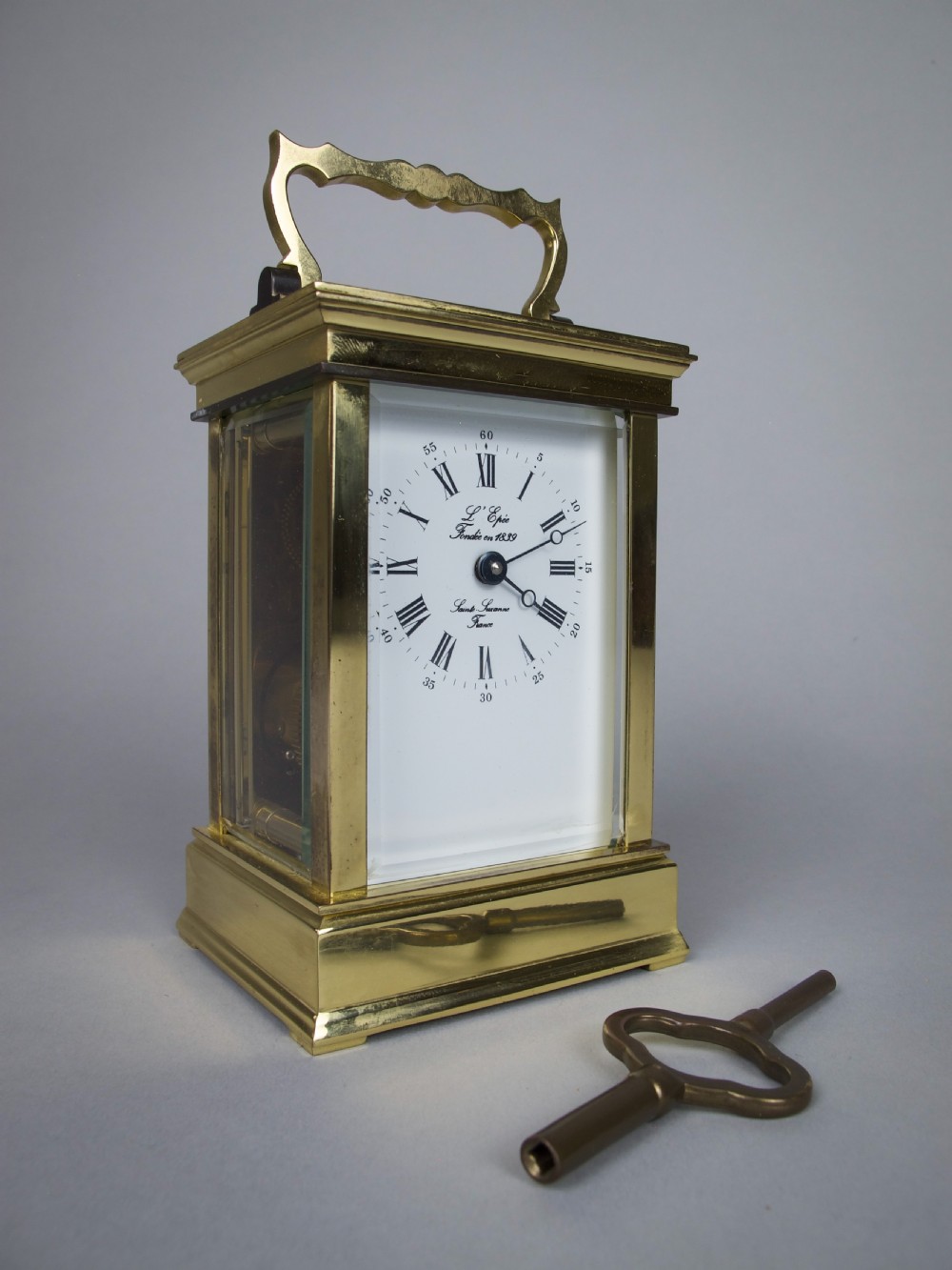 20th Century L'Epee French Brass Carriage Clock With 8 Day Movement. View III