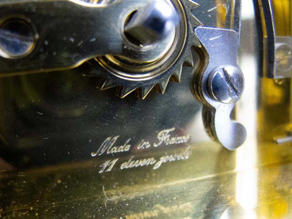 20th Century L'Epee French Brass Carriage Clock With 8 Day Movement. View IX