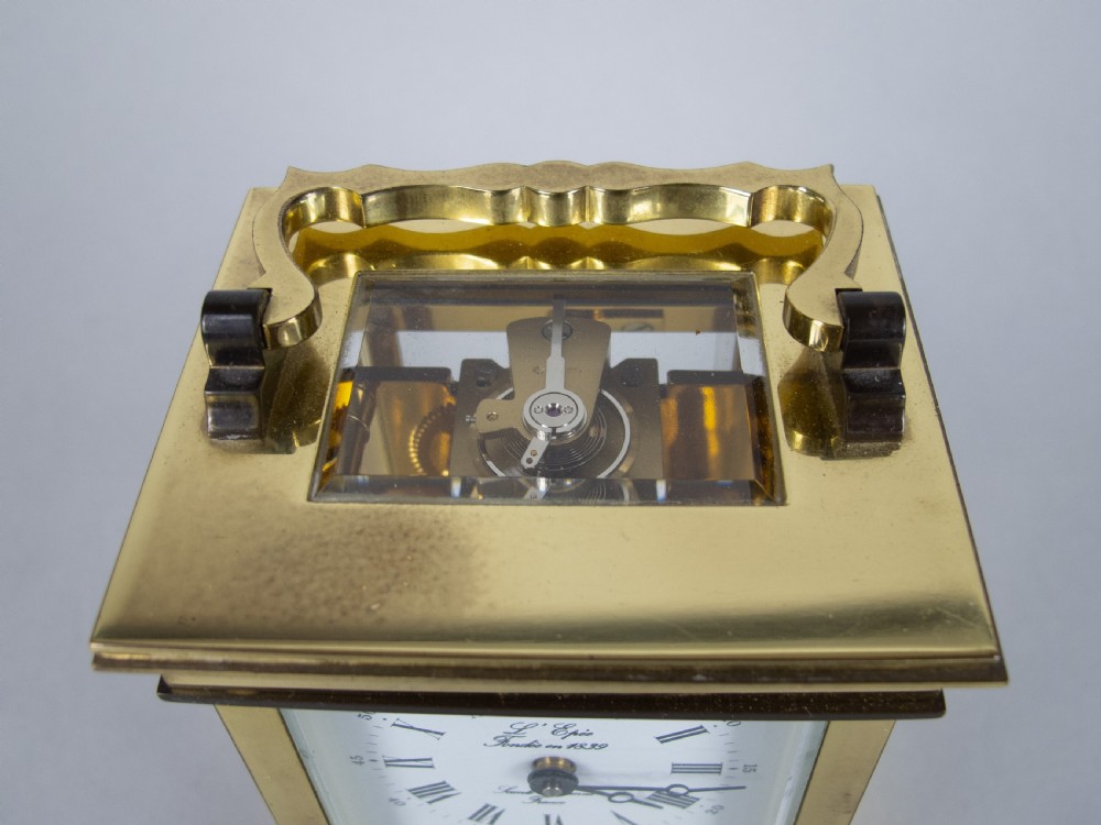 20th Century L'Epee French Brass Carriage Clock With 8 Day Movement. View XI