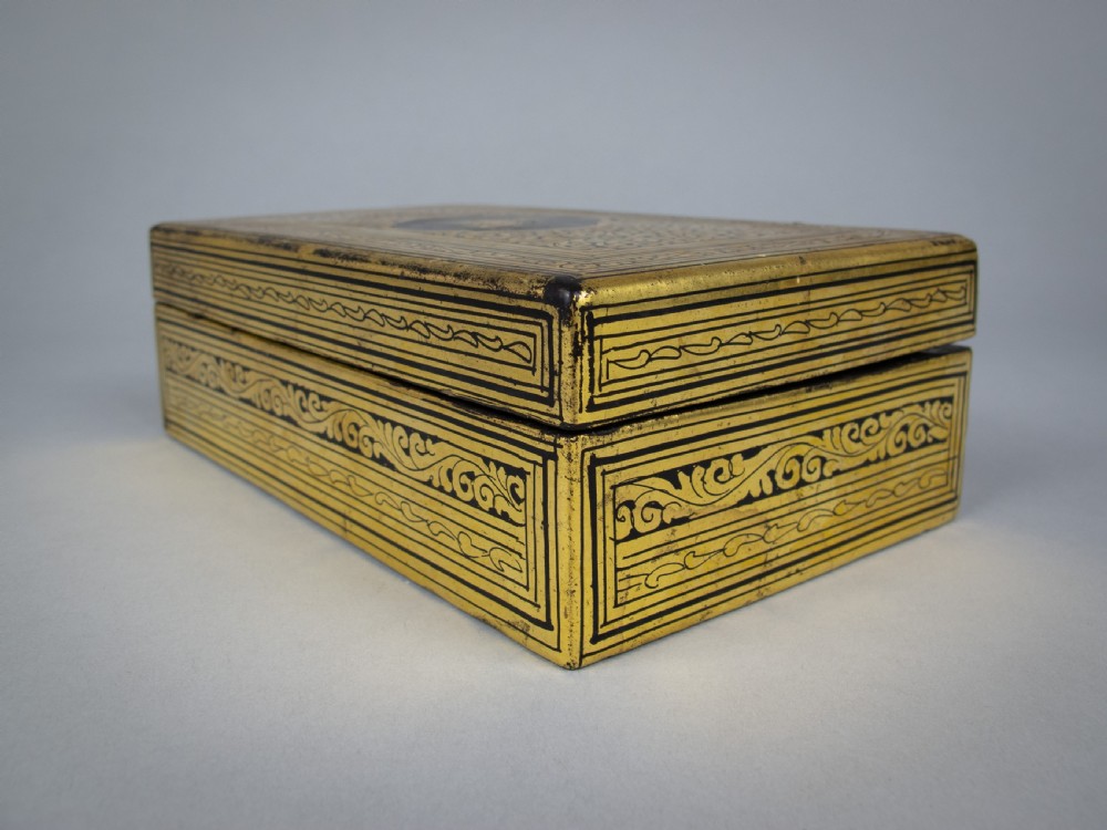 Early 20th Century Burmese Ornate Gilt Lacquer Box View II