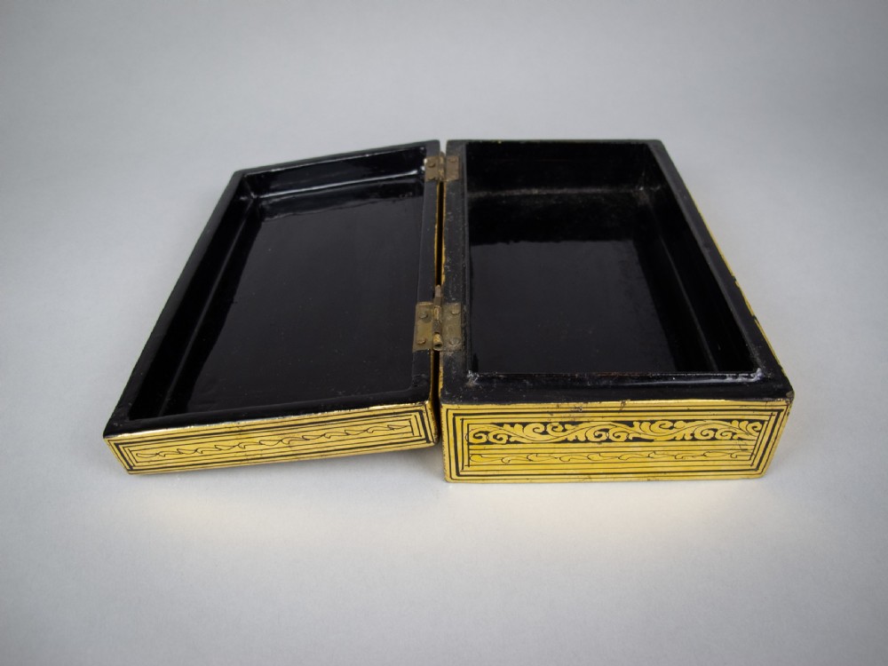 Early 20th Century Burmese Ornate Gilt Lacquer Box View IX