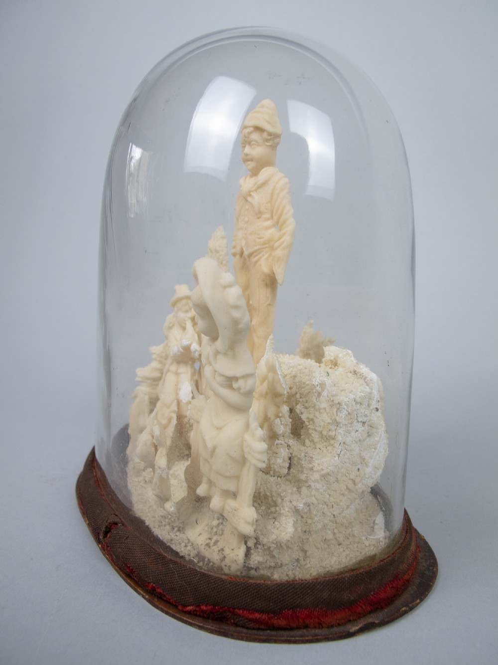 Unusual 19th Century Wax Work Diorama In Original Glass Dome View IV