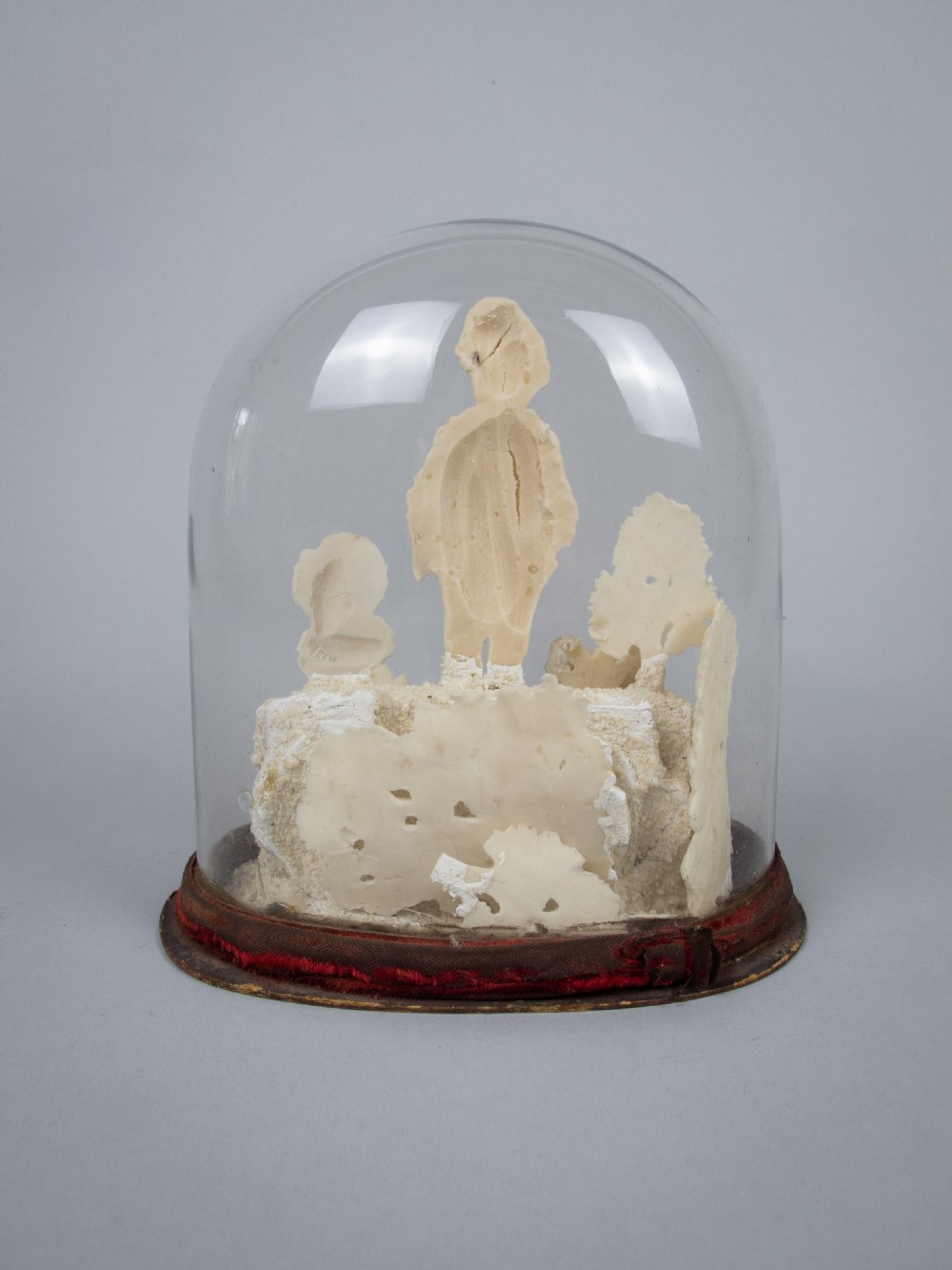 Unusual 19th Century Wax Work Diorama In Original Glass Dome View V