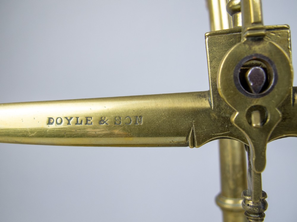 Large 19th Century Brass Bank Scales by Doyle & Son, London, With Avery Weights. View IV