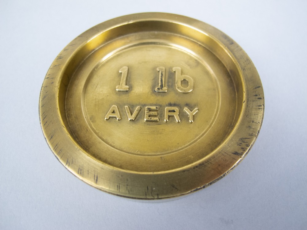 Large 19th Century Brass Bank Scales by Doyle & Son, London, With Avery Weights. View XI