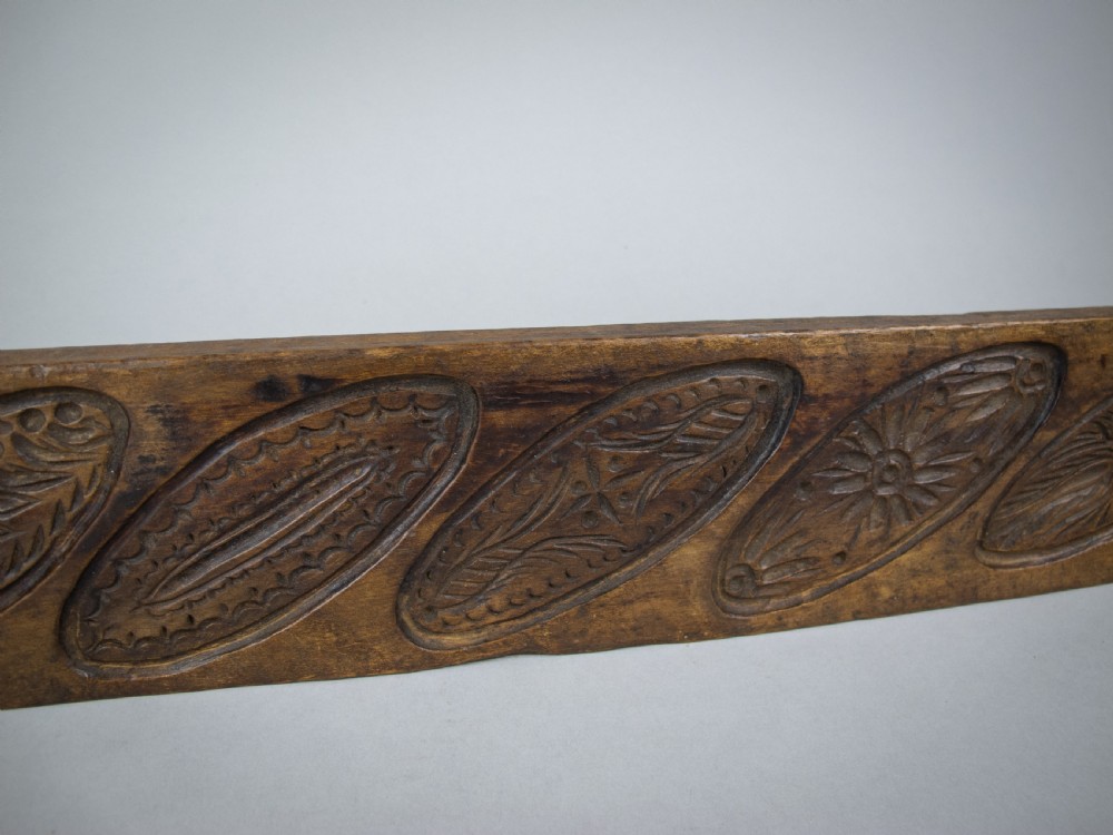 Large 19th Century Fruitwood Gingerbread Mould With Eight Floral Motifs. View V