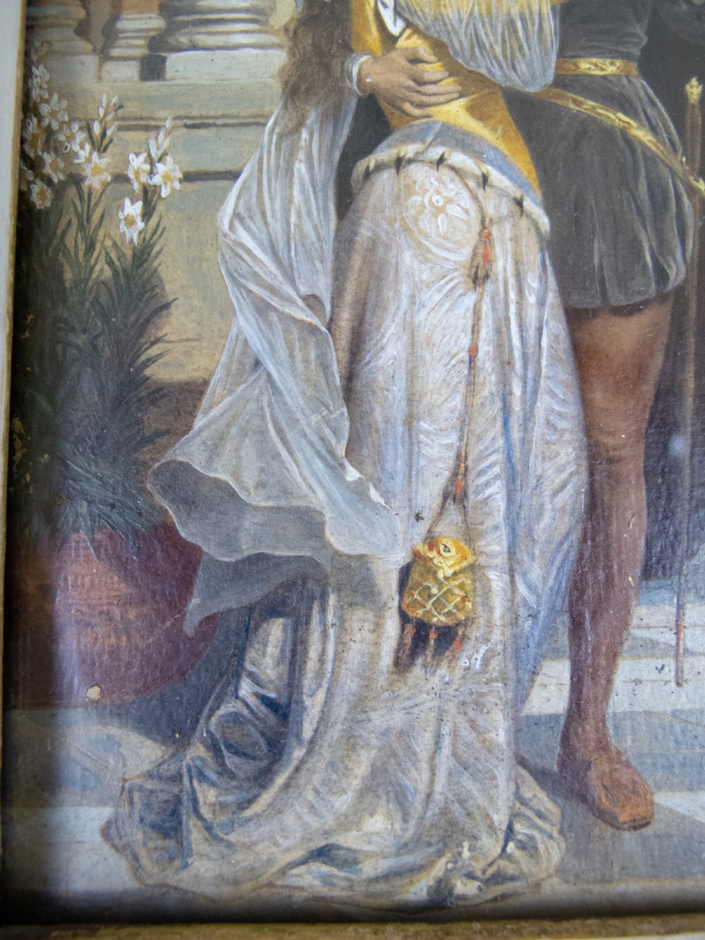 19th Century Oil On Board - Romeo & Juliet On Balcony. View VI