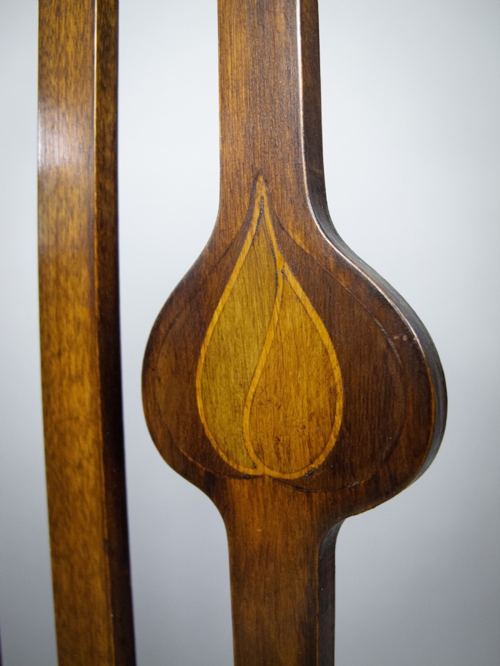Sheraton Revival Inlaid Ash Corner Chair, Circa. 1900. View V