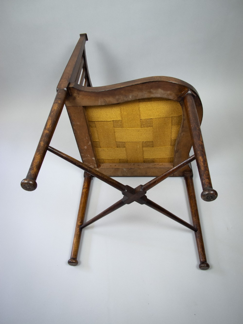 Sheraton Revival Inlaid Ash Corner Chair, Circa. 1900. View XII