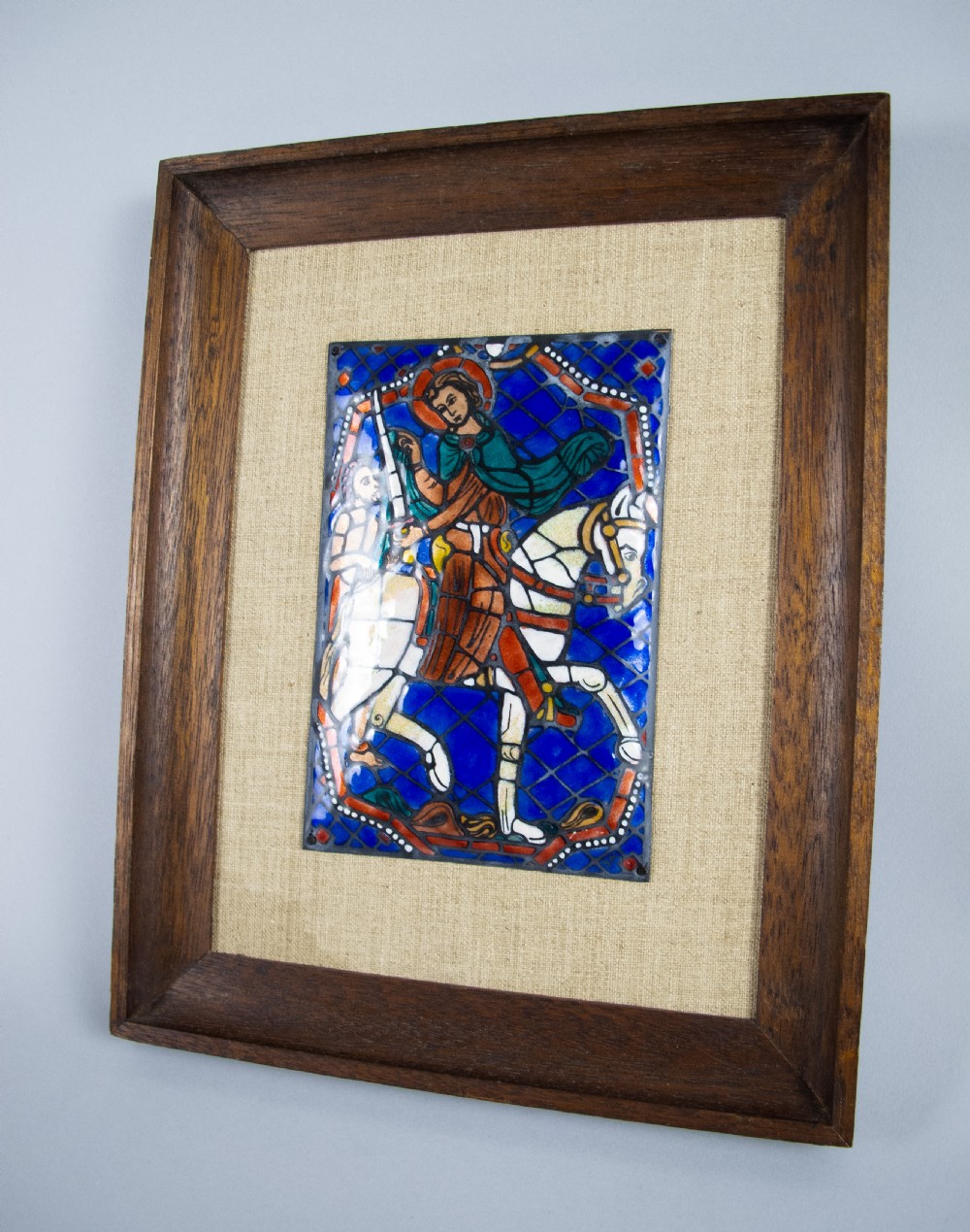 French Arts & Crafts Limoges Enamel & Copper Plaque by Sornin Marguerite (1883-1974) View V