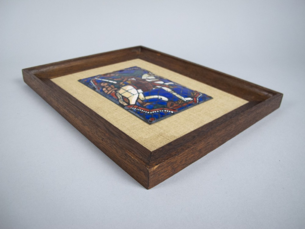 French Arts & Crafts Limoges Enamel & Copper Plaque by Sornin Marguerite (1883-1974) View VII