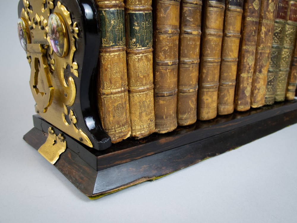 Victorian Betjemann's Patent Coromandel & Porcelain Book Slide, c.1860. View X