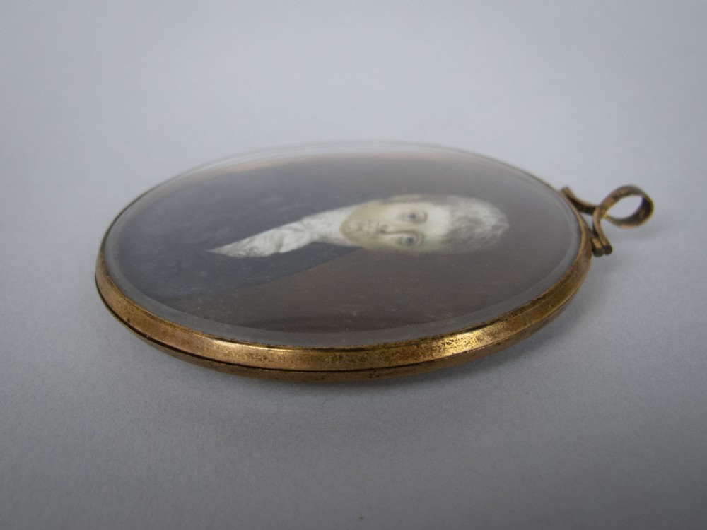 George III Miniature Portrait Of A Gentleman - Oil On Ivory, c.1780-90. View VII