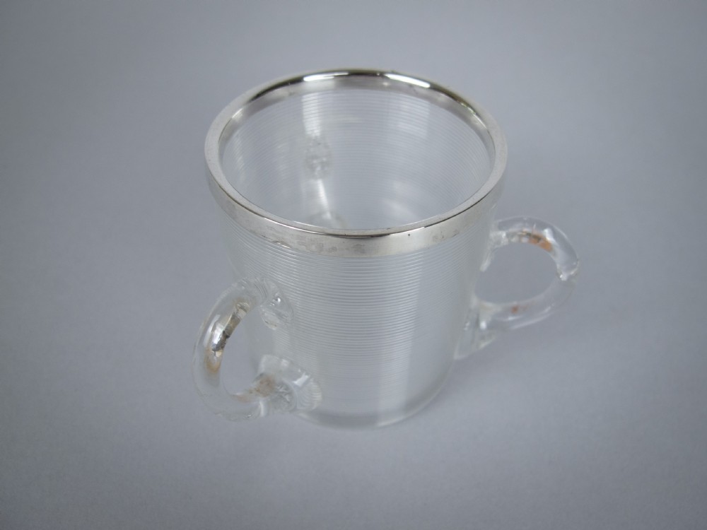 Sterling Silver Mounted Glass Tyg Form Match Striker, London, 1894. View IX