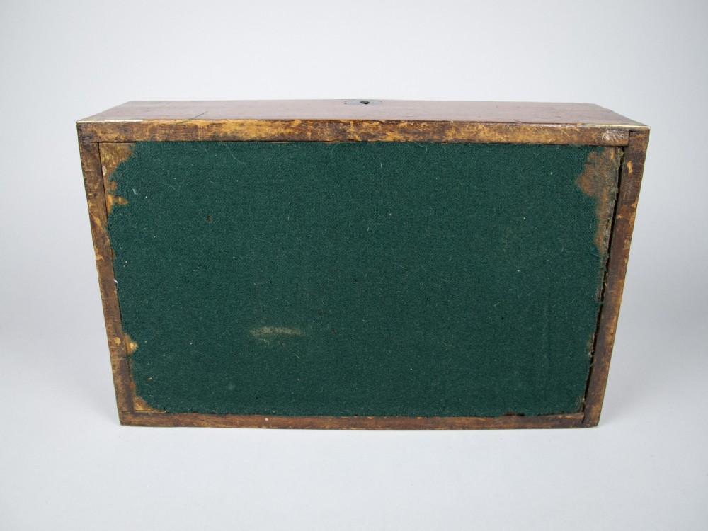 Large Victorian Mahogany & Brass Campaign Writing Slope With Frieze Drawer, c.1840 View XII