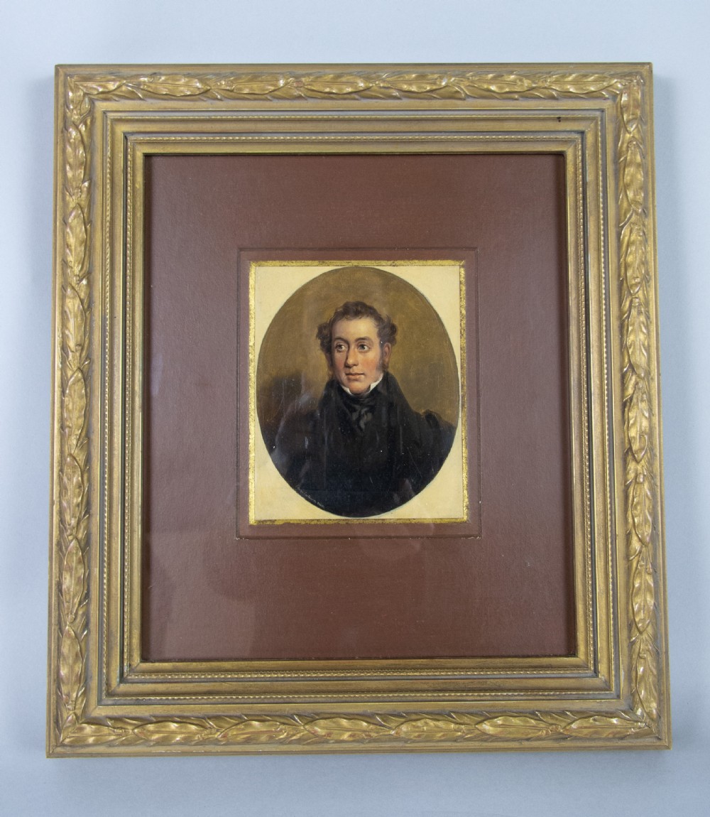 'Edward Cookbarn, 1848', Mid-19th Century Oil Portrait Of A Gentleman, Titled and Dated. View VII