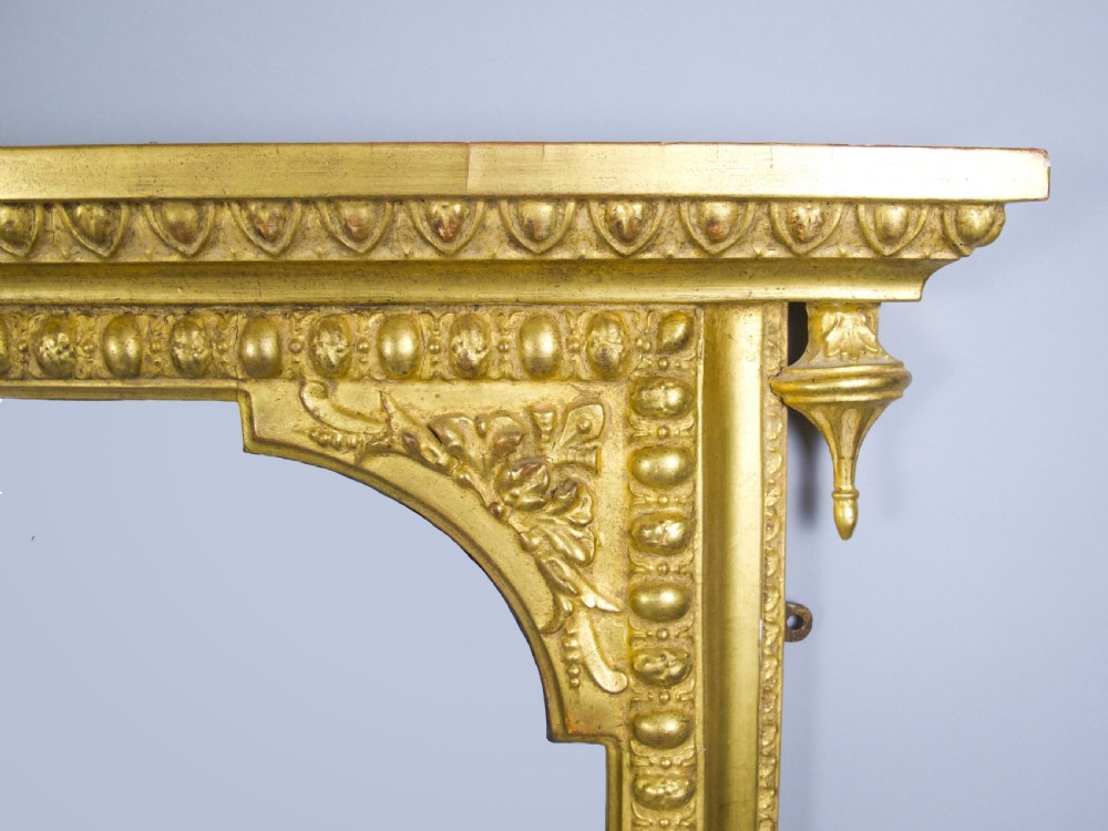 Large Victorian Giltwood Overmantle Mirror, c.1890 View V