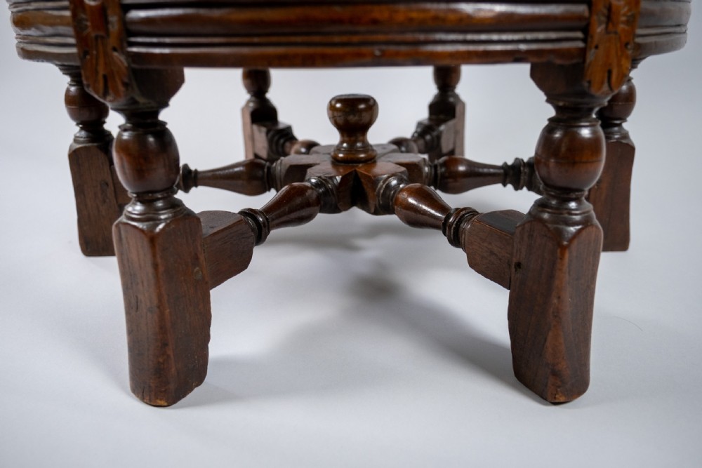 19th Century Dutch Colonial Carved Oak Burgomeister Chair  View VIII