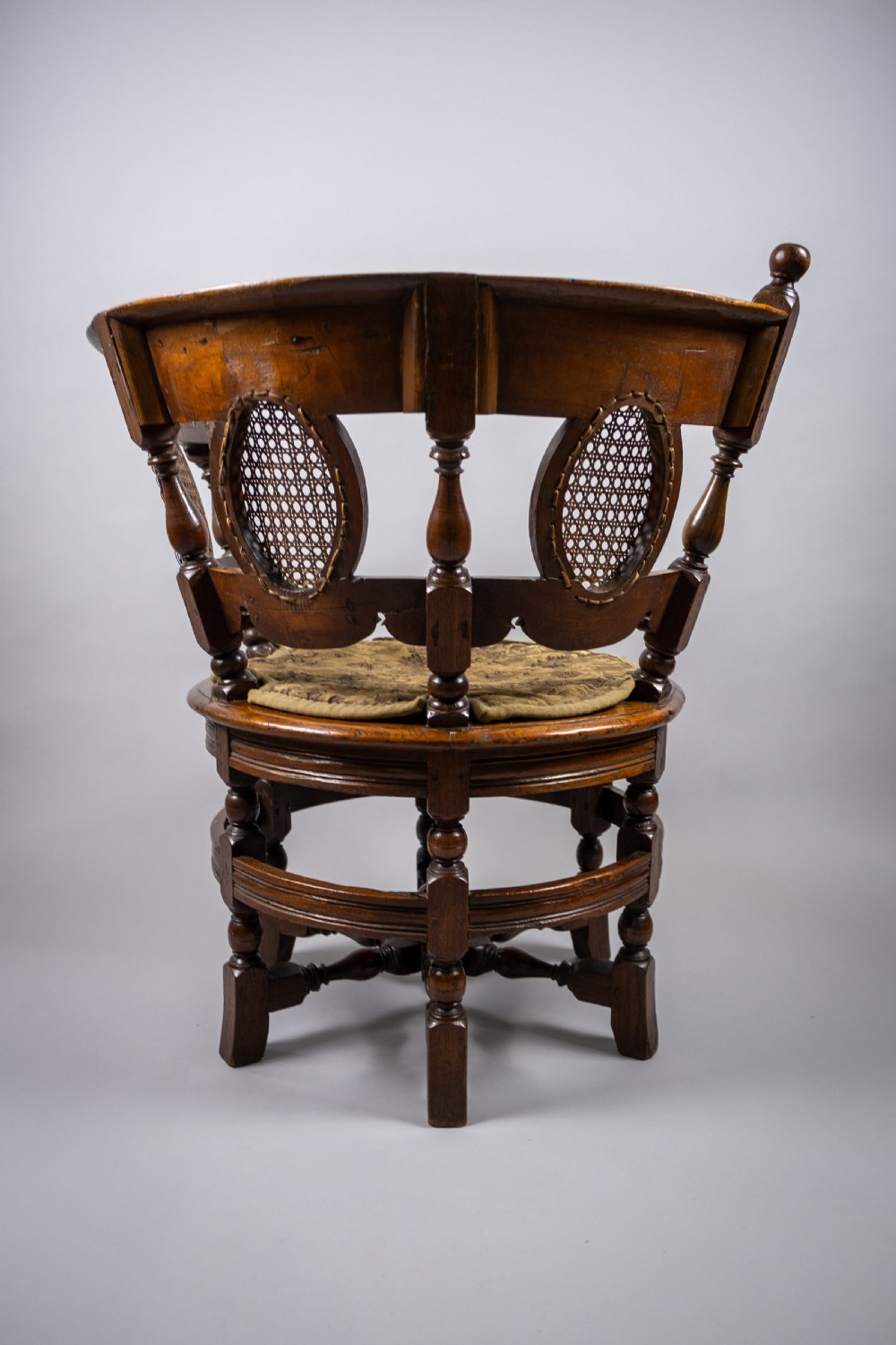 19th Century Dutch Colonial Carved Oak Burgomeister Chair  View X