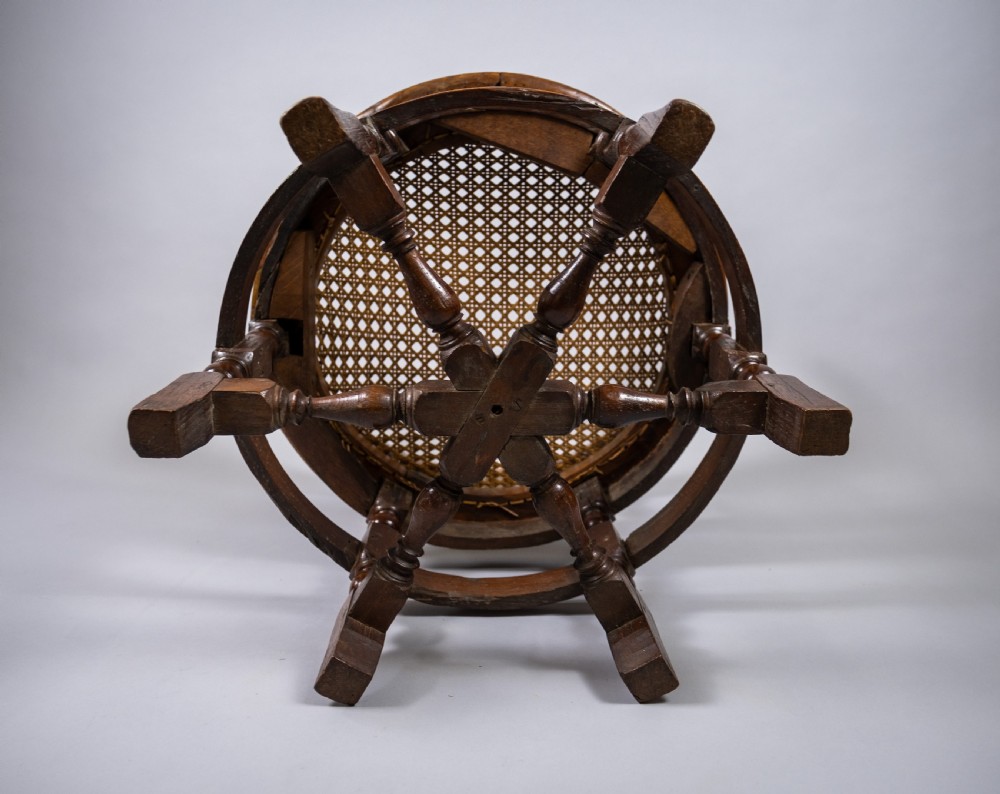 19th Century Dutch Colonial Carved Oak Burgomeister Chair  View XII