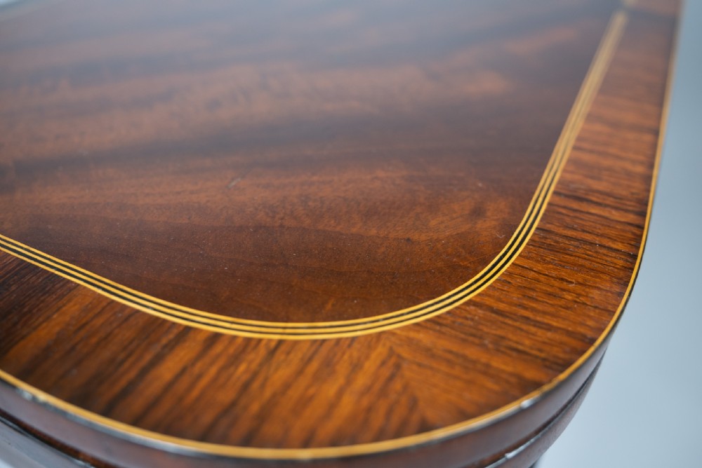 George III Mahogany & Ebony Demi-Lune Folding Card Table, c.1790 View VII
