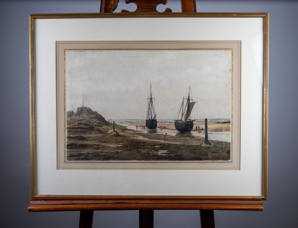 S Conway Lloyd Jones (1846-97) - Large Watercolour Estuary Scene, Dated 1886. View III