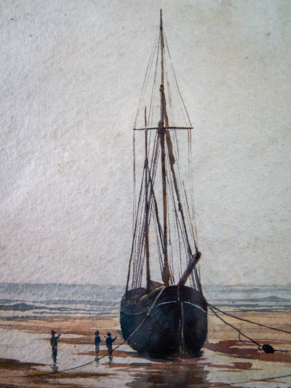 S Conway Lloyd Jones (1846-97) - Large Watercolour Estuary Scene, Dated 1886. View VI