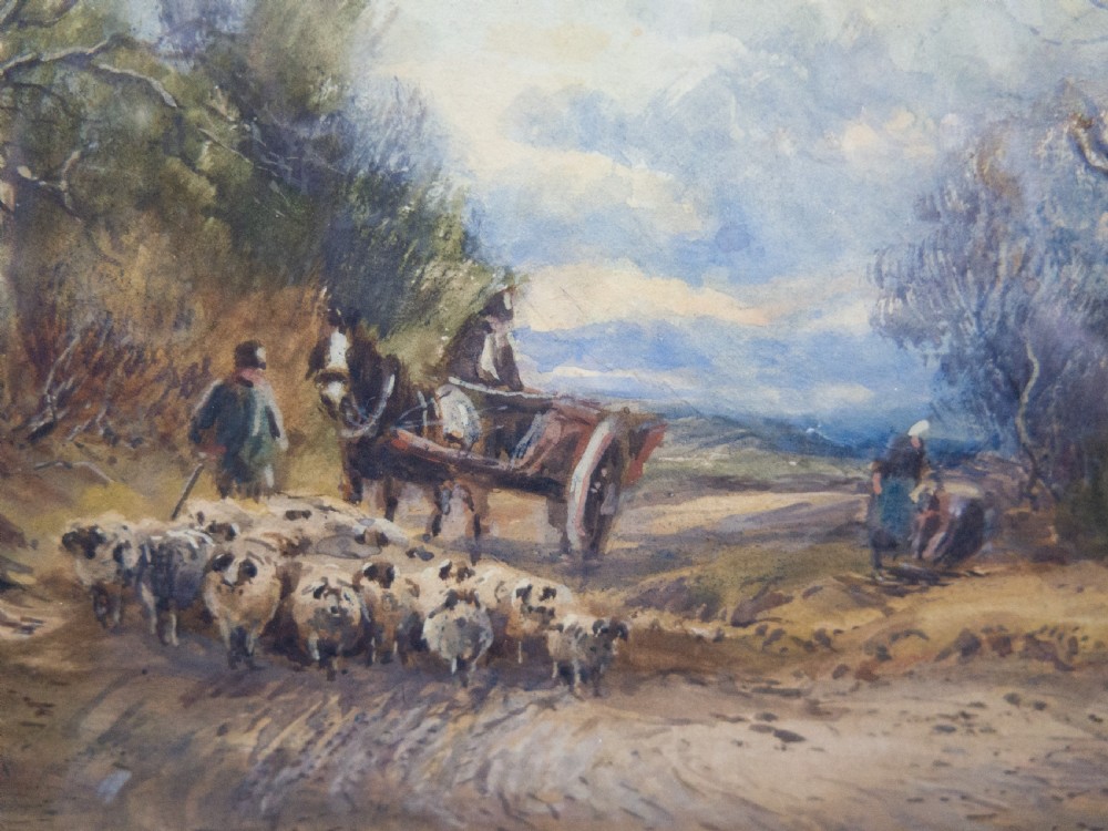 William Manners R.B.A (1860-1930) - Shepherd With Flock On Woodland Path, c.1910 View IV