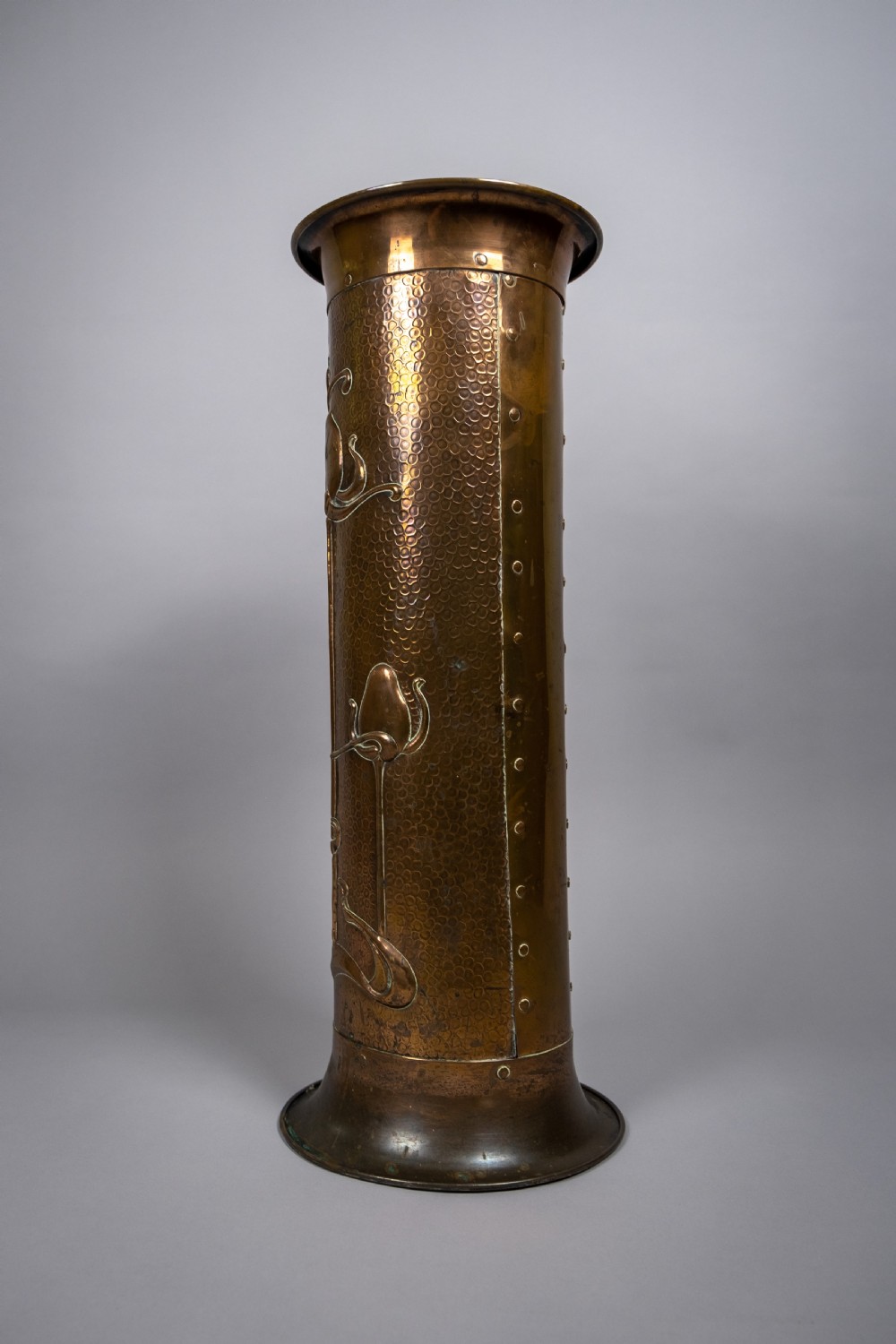 Arts & Crafts Hammered Copper Stick Stand, c.1900 View VII