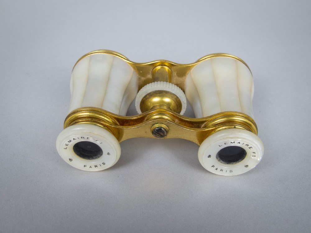 Lemaire F1 Gold Plated & Mother Of Pearl Opera Glasses With Original Case. View II