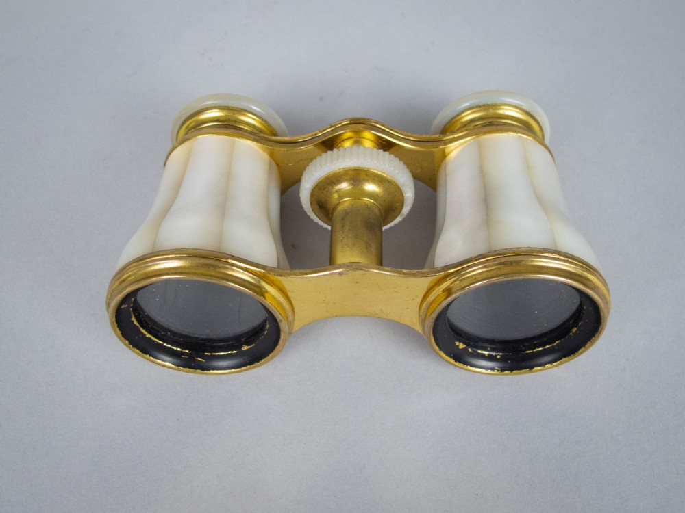 Lemaire F1 Gold Plated & Mother Of Pearl Opera Glasses With Original Case. View III