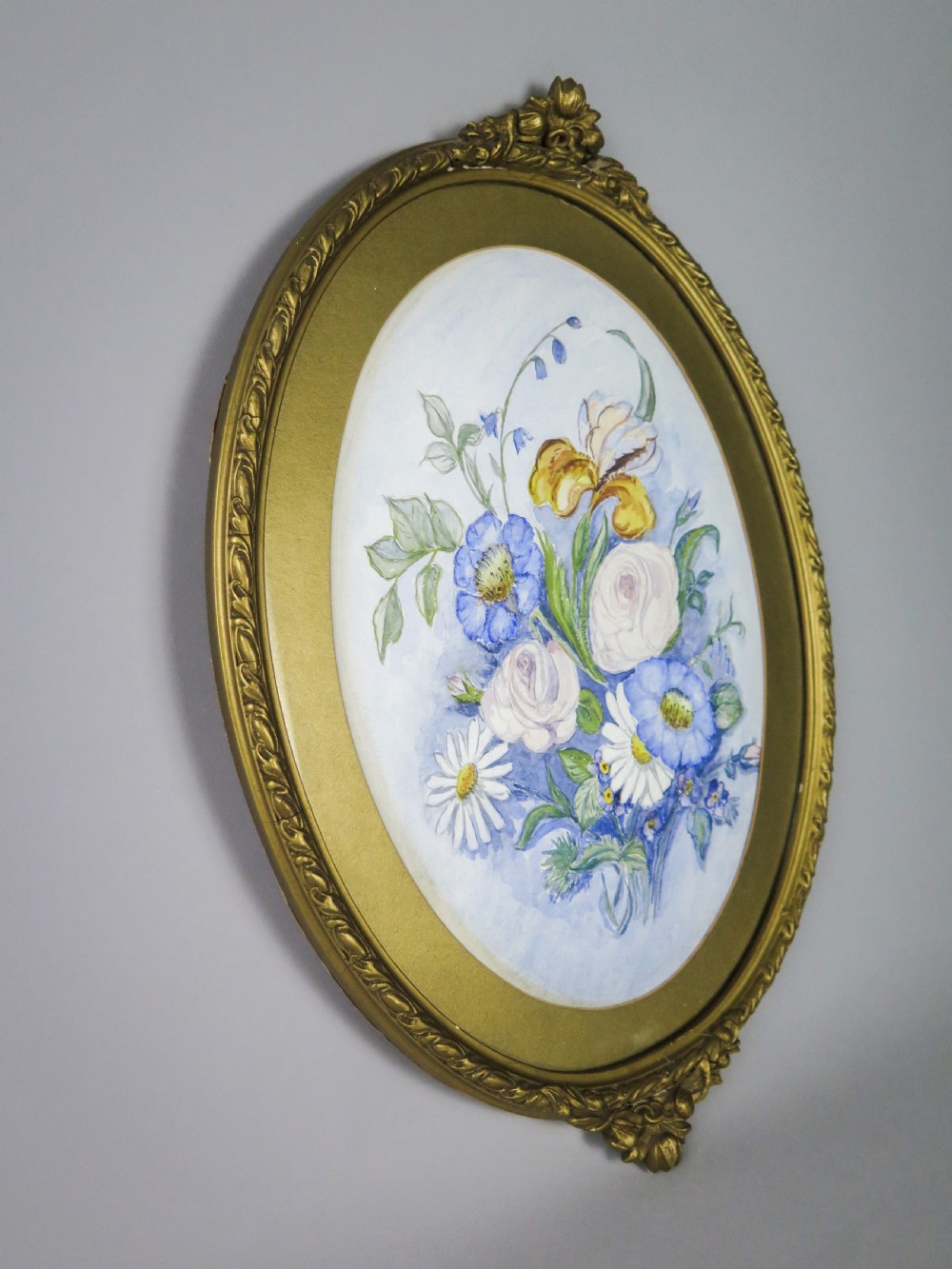 Dorrie Green - Still Life Of Blue Flowers, Watercolour. c.1910 View IV