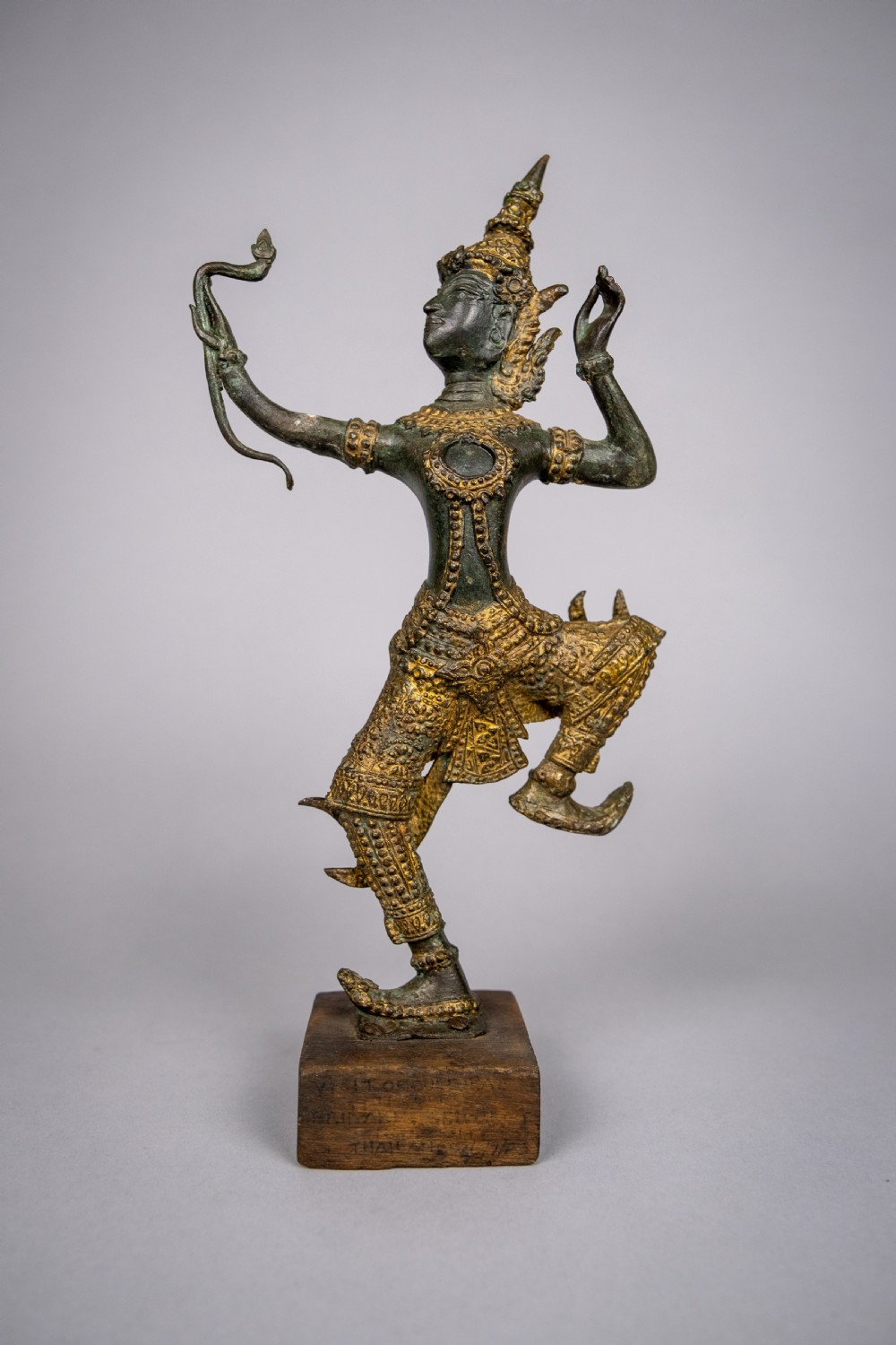 19th Century Gilt Bronze Prince Rama Thai Deity, Dated 1883. 